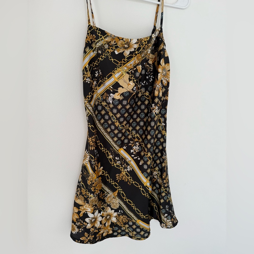 Elegant Black and Gold Women's Dress